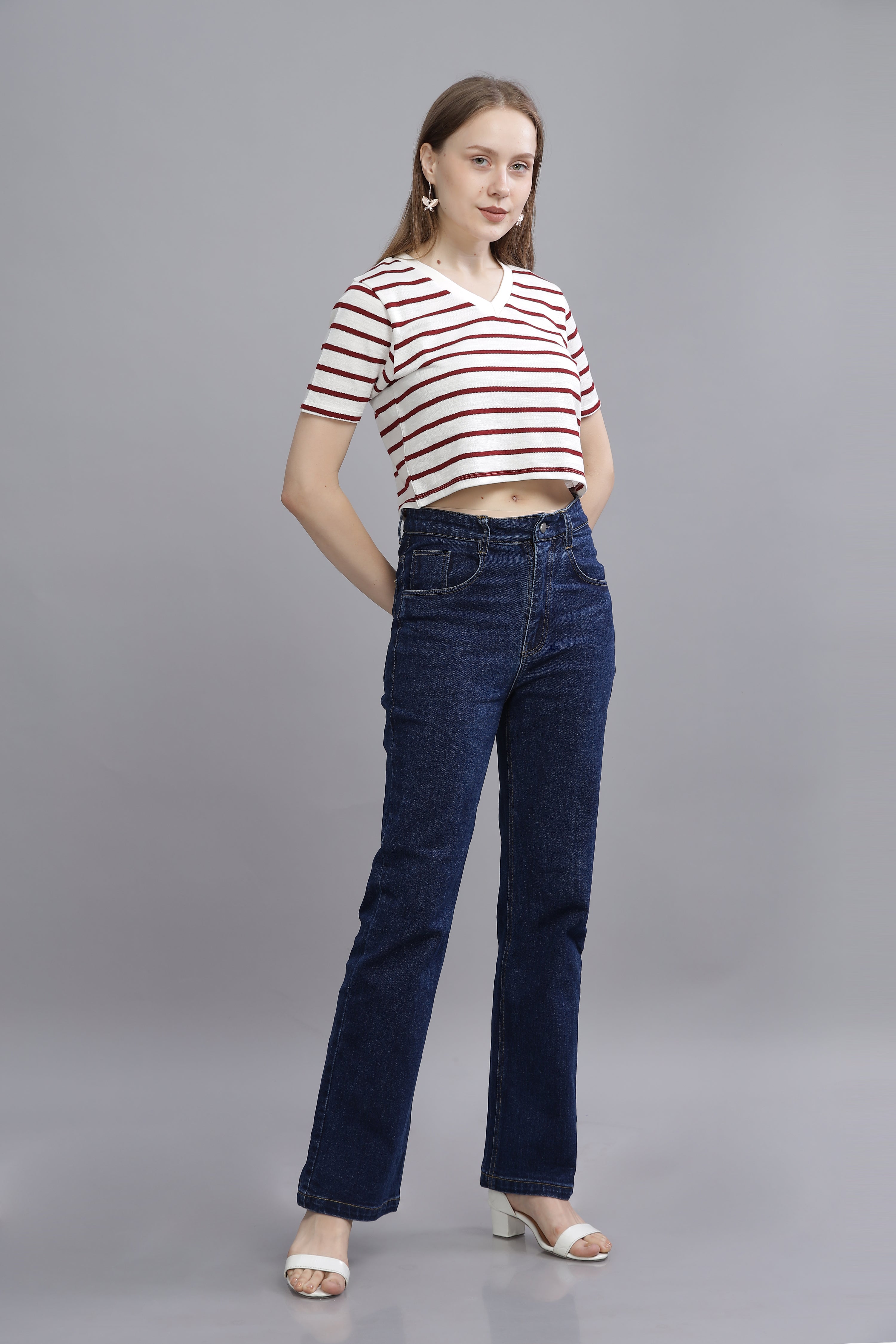 Women's Knitted Striped Top